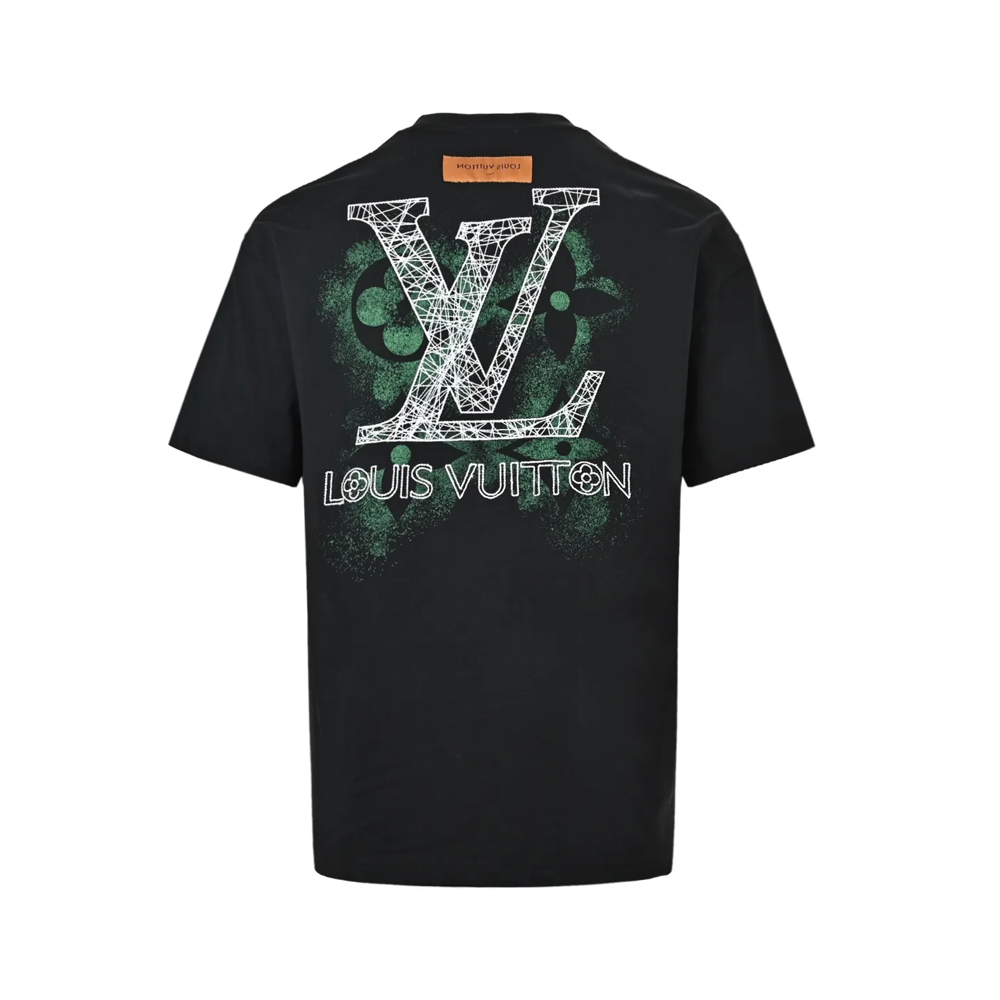 Louis Vuitton/Louis Vuitton inkjet presbyopic line logo embroidered short sleeves